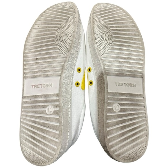 Tretorn x J.Crew Nylite Canvas Sneakers White Green Yellow Size 10 Retro Low-Top - Picture 7 of 7